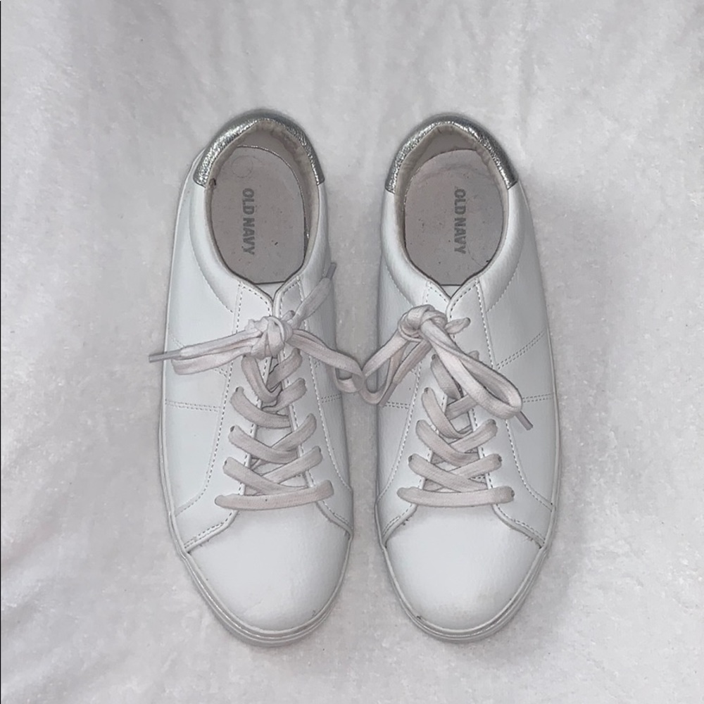 Faux-Leather Sneakers for Women - 8.5